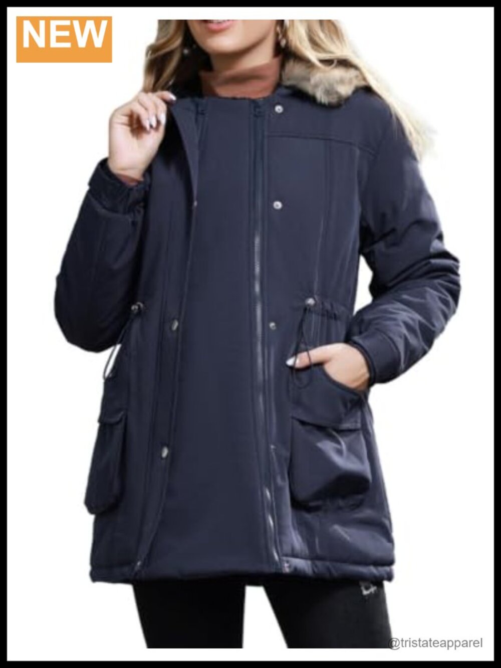 Maternity Winter Coat 3 in 1 Baby Wearing Jacket Fleece Lined Hooded